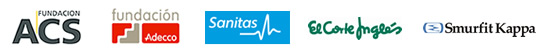 Patrocinadores cursos de esqu�: Fundaci�n ACS, Fundaci�n Adecco, Sanitas, El Corte Ingl�s, Smurfit Kappa